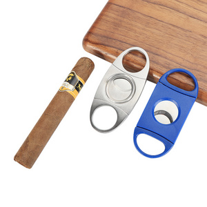 Erliao luxury table custom lolgo cigar v cutter scissor perfect guillotine custom cigar accessories wholesale