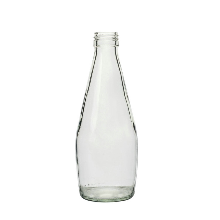 factory 290ml 330ml Empty Clear Glass Beverage Juice Bottle Glass Basil Seed Drink screw top empty glass Bottle for Basil Seed