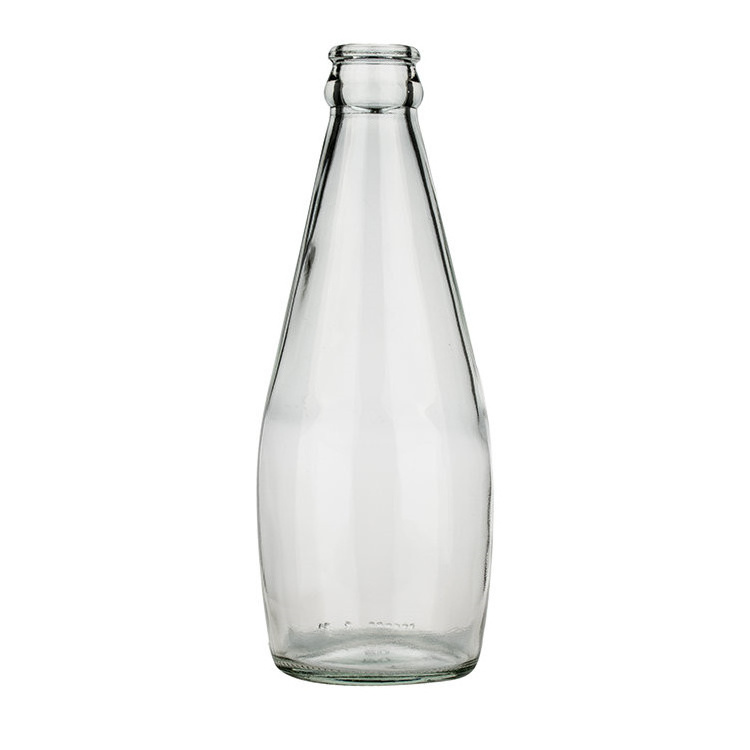 factory 290ml 330ml Empty Clear Glass Beverage Juice Bottle Glass Basil Seed Drink screw top empty glass Bottle for Basil Seed