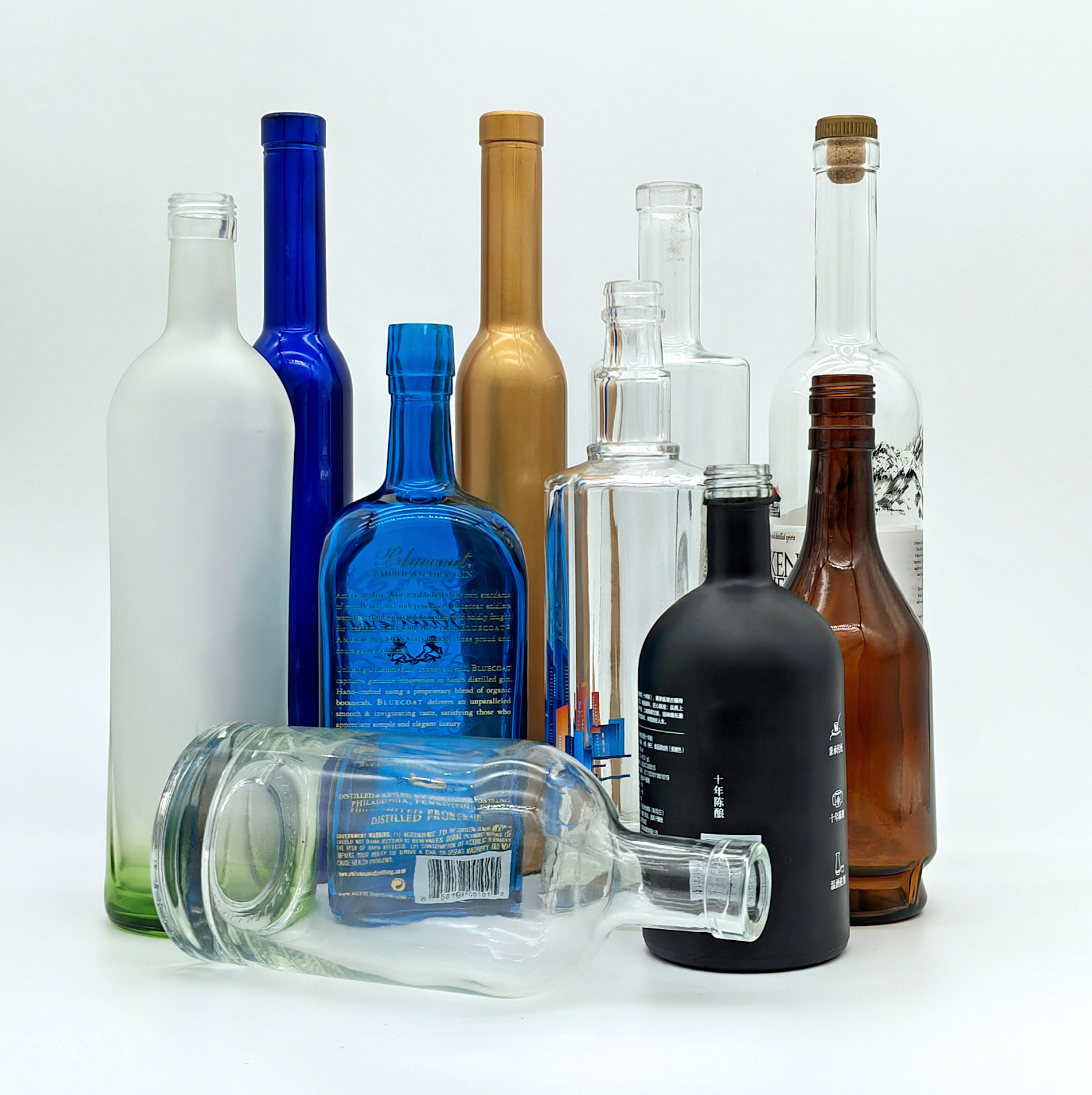 500ml 750ml  700ml  Wholesale Empty  Glass Wine Bottle Vodka Whisky brandy gin tequila XO liqueur glass bottle