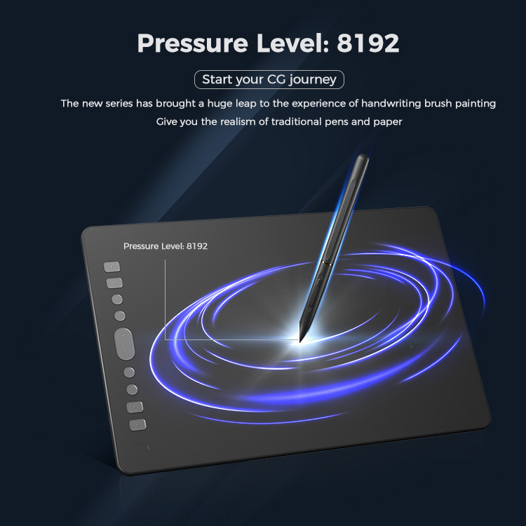 Professional Drawing Tablet Digital Drawing Pad 8192 Level Graphic Tablet LCD Stylus Digital Graphic Drawing Tablet with Stylus