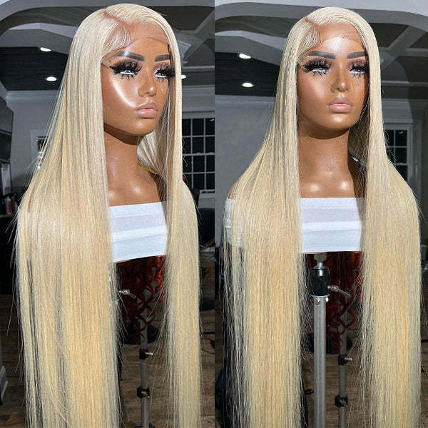 613 Blonde Lace Front Human Hair Wigs 28 30 32 Inch Remy Straight Brazilian 13x4 Lace Frontal Wigs with Baby Hair for Women