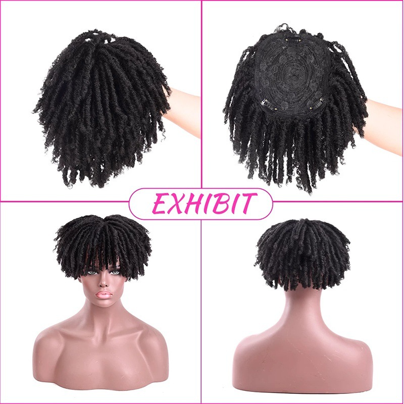 Hot sell 8Inch Crochet Braid wig dreadlocks extensions for black men wig afro twist hair extensions braids wig