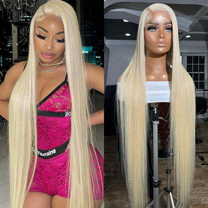 613 Blonde Lace Front Human Hair Wigs 28 30 32 Inch Remy Straight Brazilian 13x4 Lace Frontal Wigs with Baby Hair for Women