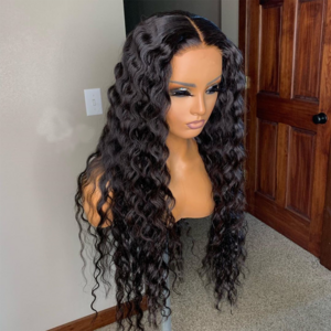 Deep Wave Laced Front 100 Virgin Raw 100% Peruvian Human Hair Wig Vendor 13x4 13x6 360 Full HD Lace Frontal Wig For Black Women