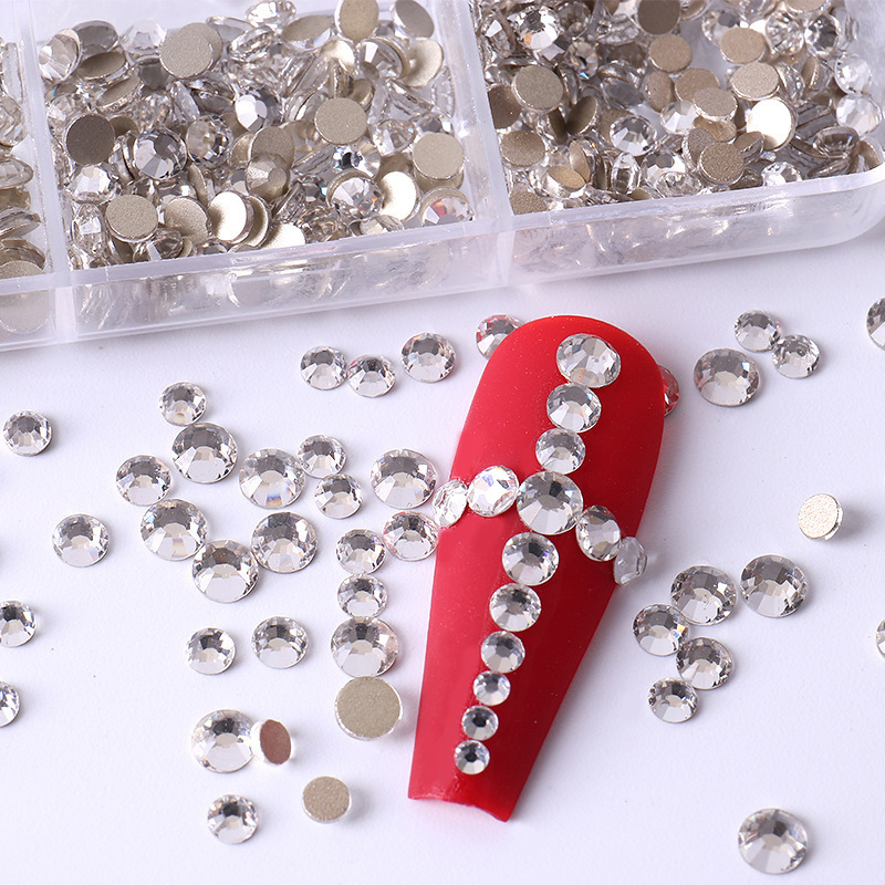 Nail Art  Multi-color Crystal AB Rhinestone  Glitter Strass Nail Gem Glue On Diamond Stone Flatback Rhinestones Decorations