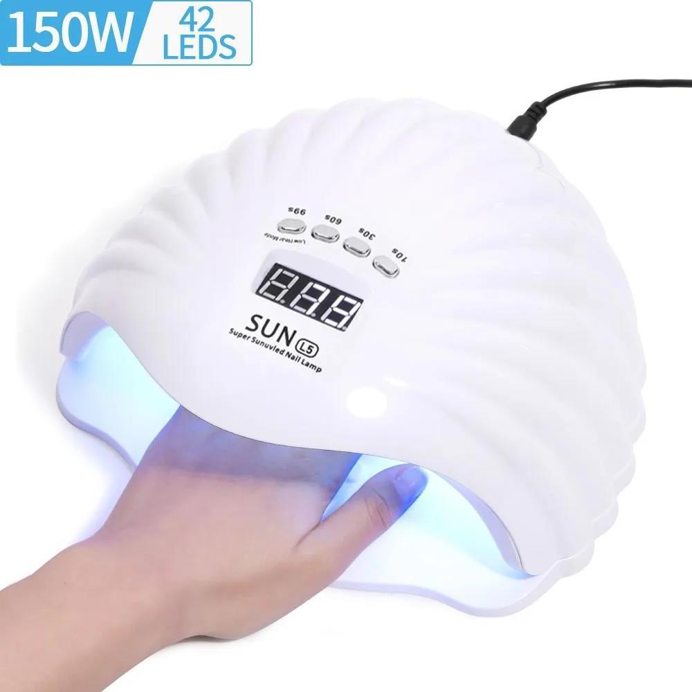 150W Nail Phototherapy Machine Professional LED Screen Dryer Lamp 42 UV Lights Drying Lamp Manicure Tool Salon Equipment