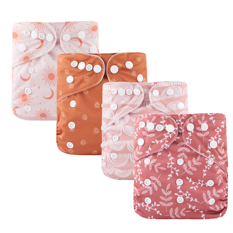 Elinfant Adjustable 3-15Kg Ready to ship Cheaper Reusable washable Suede cloth inner Baby Pocket Cloth Diaper