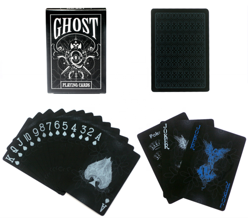 Promotional Playing cards or plastic waterproof black diamond poker