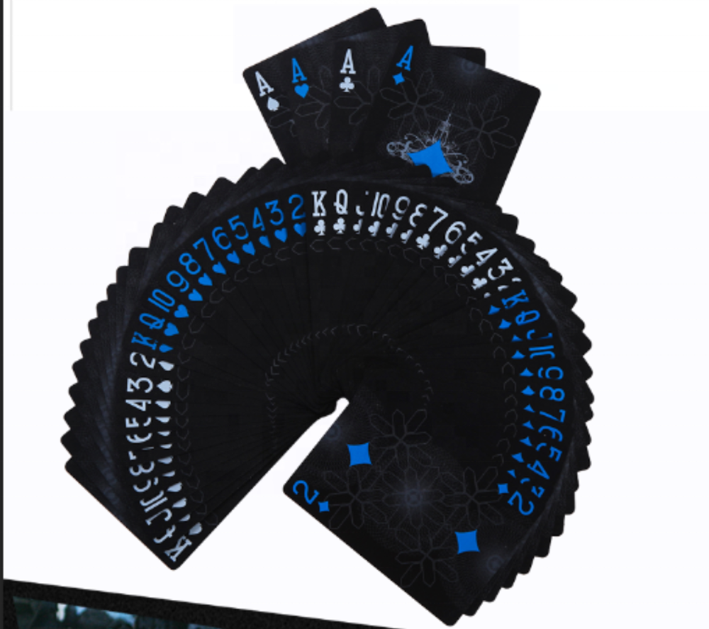 Promotional Playing cards or plastic waterproof black diamond poker