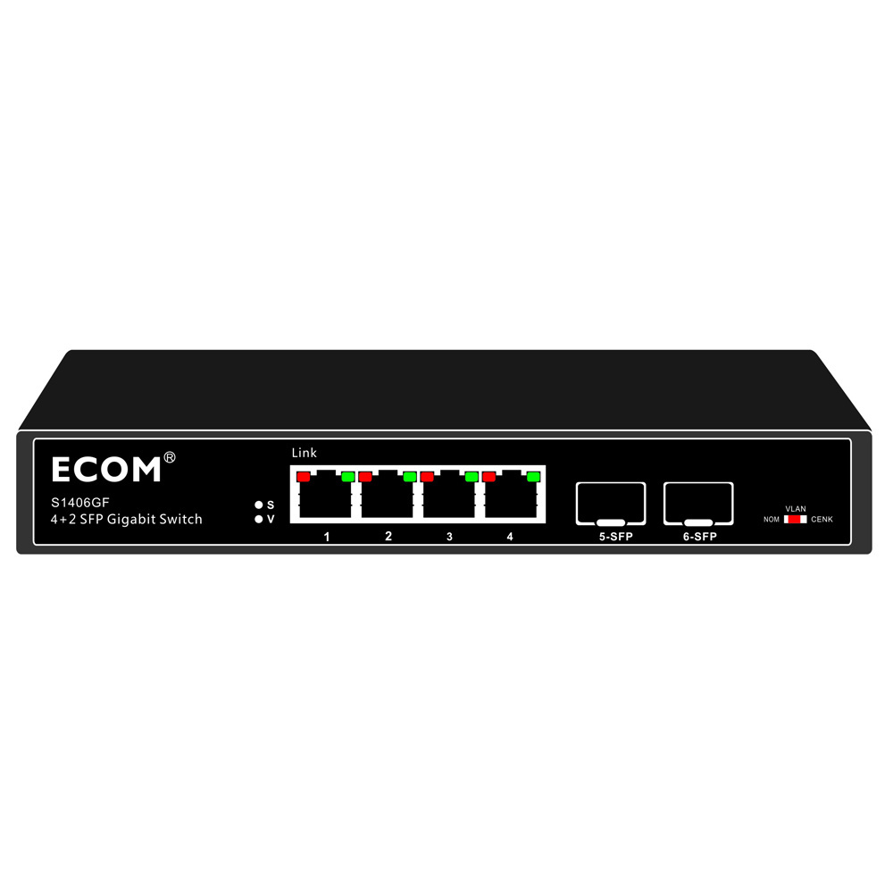 ECOM S1108GV 8*1000Mbps Ports Gigabit Ethernet VLAN Switch 5 RJ45 ports DesktopFast Network Switch LAN Hub Switch Ethernet