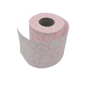 Private Label Wholesale Ultra Soft 3 Ply Toilet Tissue Wholesale Bathroom Toilet Paper 4D pink toilet paper roll