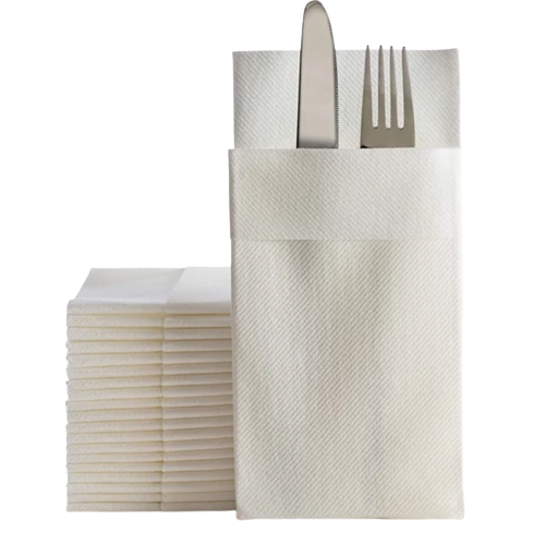 LIDER Top Selling Products Napkin Pocket Napkin Airlaid Napkin Paper Custom Printed Tissue Paper with Pocket Cutlery Paper