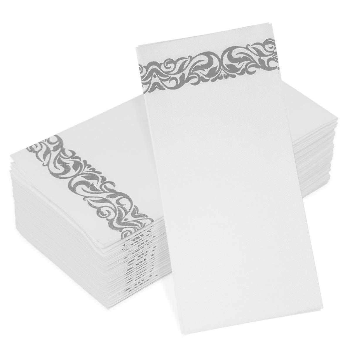 Disposable Airlaid Paper Dinner Napkin Linen Feel Guest Hand Towel Table Cloth White Thick