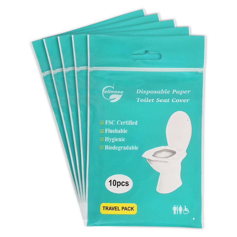 premium quality virgin wood disposable paper toilet seat covers for Adults and Kids Potty Training, 100% Biodegradable