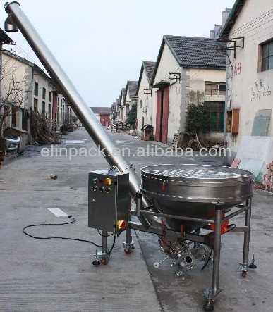 Food industry salt screw auger conveyor with hopper