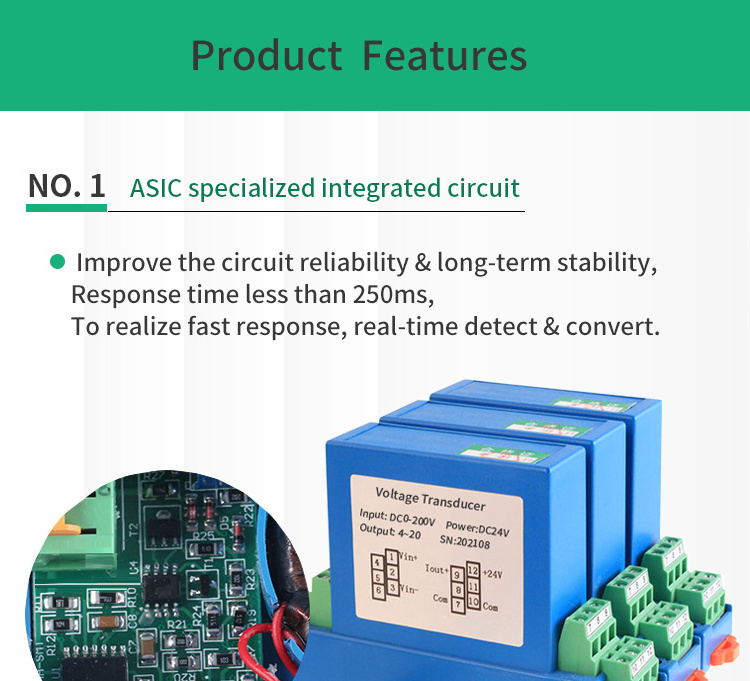 1500V AC Voltage Transducer Closed Loop Hall Effect Voltage Sensor DC ...