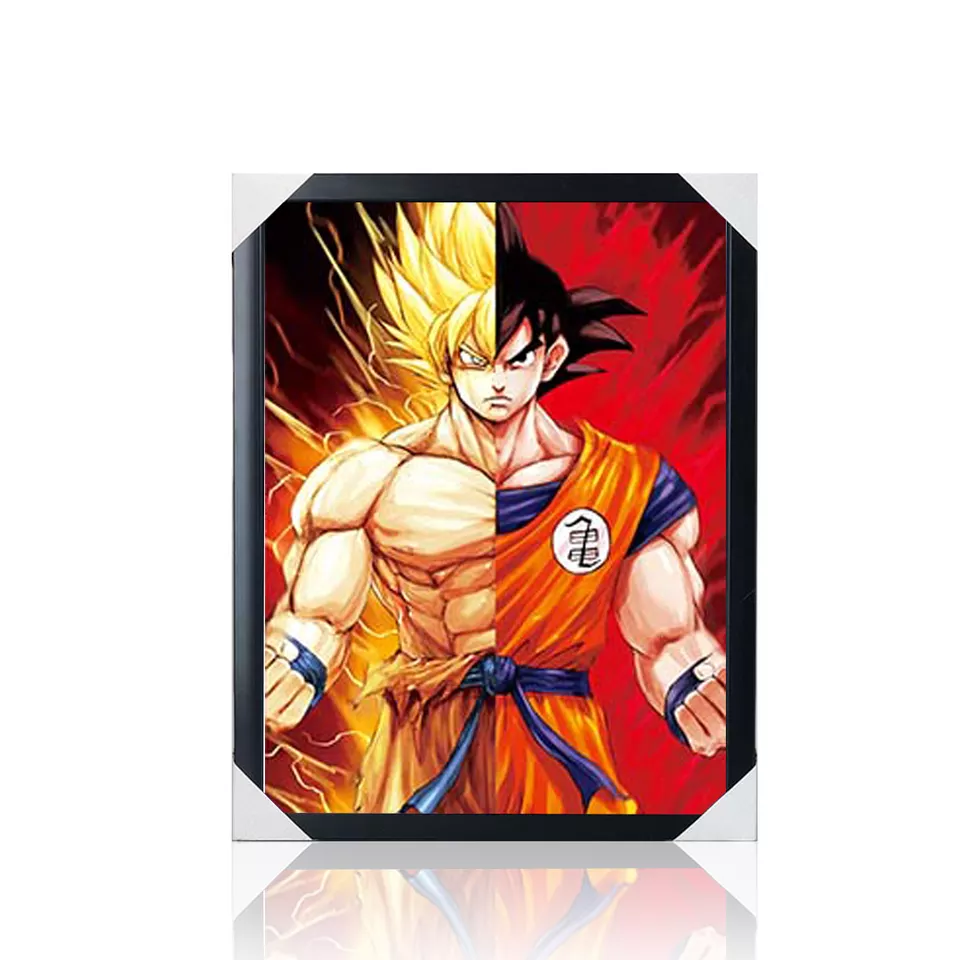 Custom printing 3D Poster Flip Lenticular Anime 3D Dragon Ball  Posters Movie Poster 3D Picture Print For Wall decor