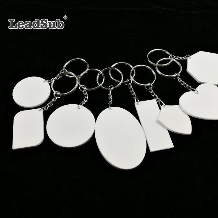 Leadsub New material PVC key chain lighter custom logo with plastic blank sublimation Personalized Blank