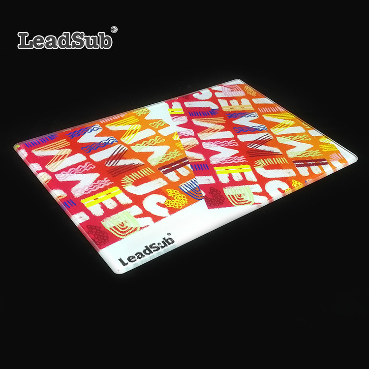 28*38cm rectang sublimation blank glass cutting board Heat press printed blank tempered glass cutting board for home decoration