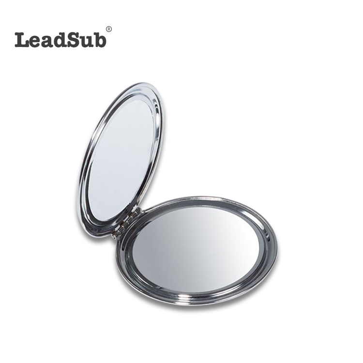 Leadsub Personalized compact mirrors Sublimation pocket mirror Hand Pocket Folded-Side Cosmetic Make Up Mirror