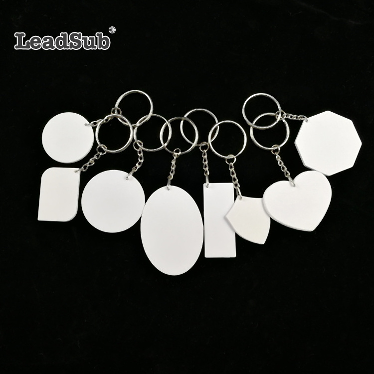 Leadsub New material PVC key chain lighter custom logo with plastic blank sublimation Personalized Blank