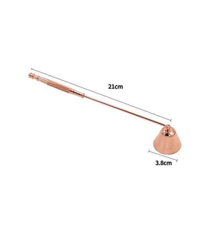 Candle Snuffer Iron Plating Long Handle Bell Shaped Candle Wick Snuffer Golden for Scented Candles Handmade Custom Luxury Decor