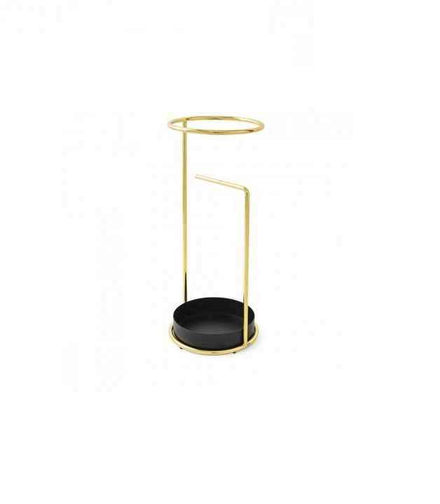 Umbrella Stands Hallway White Umbrella Stand Holder with Drip Tray and Hooks for Home Office Decor Style Round (Style Square)