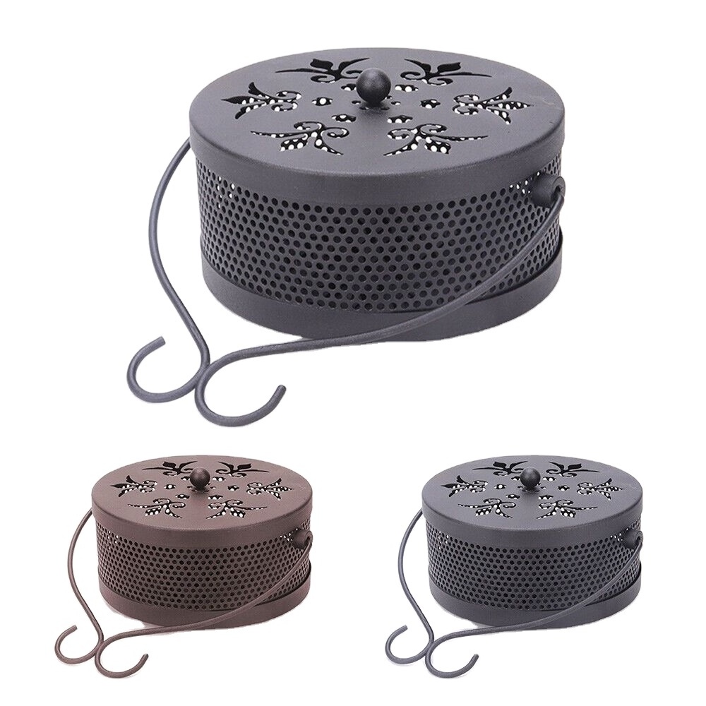 Iron Art Mosquito Holder Box Portable Cage Mosquito Repellent Coils Stand Usage Home Hotel Restaurant Made in India high Quality