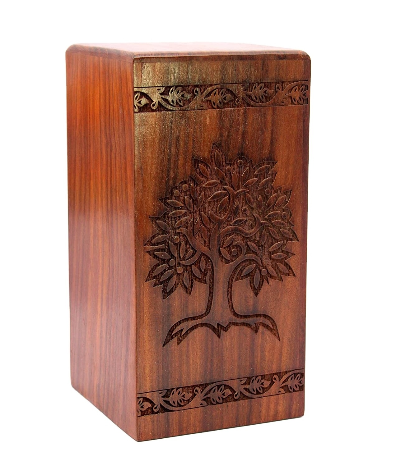 Personalized designer wholesale handmade elegant classic unique customized print Wooden Pet Cremation Urns Unique Modern 2023