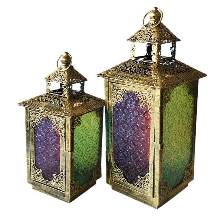 Hanging Moroccan Metal Lantern Embossed Glass Lamp with t-Light Candle 2023 Factory Wholesale Cheap Price Manufacturer In India