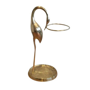 Vintage Brass Heron Umbrella Stand Gold Color Umbrella Stand With Best-est Quality Customized Size And Shape Home Decor Umbrella