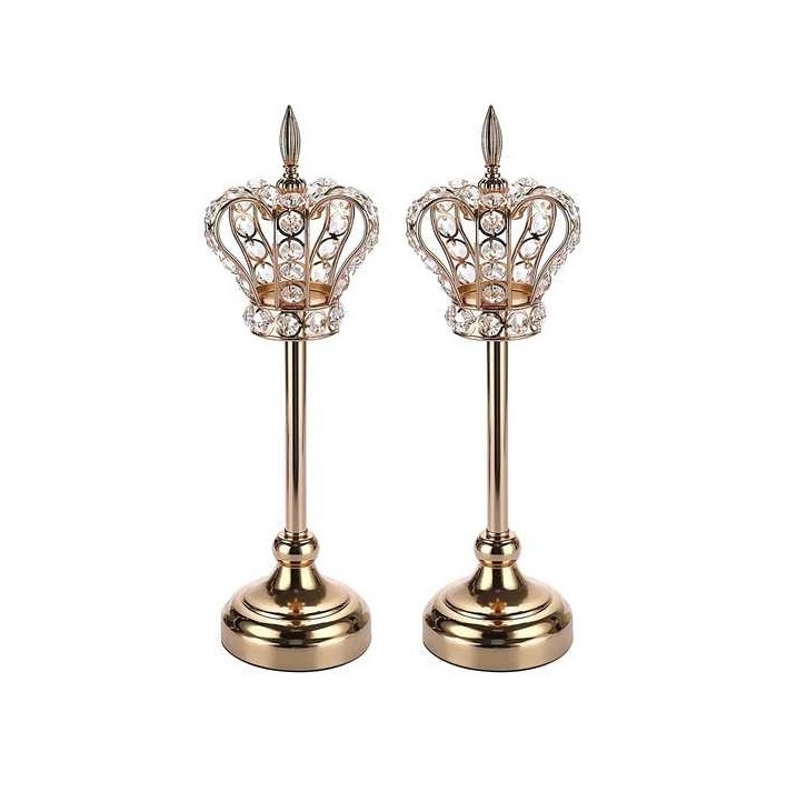 Candlestick Holders Bulk Tall Candle Holder Set of 3 for Long Candles Candelabra Fits 3/4 Inches Pillar Led Candles 2023