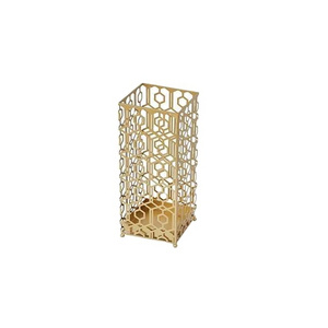 Metal Umbrella Stand Gold Square Umbrella Rack for Canes Walking Sticks Umbrellas Home Office Decor with Drip Tray Wholesale