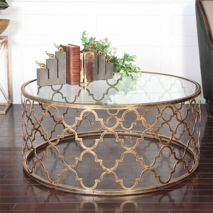 Rose Gold and Smoky Glass Coffee Table Luxury Tempered Glass Coffee Table Set 2023 Professional Living Room Home Furniture