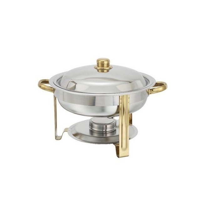 4-Quart Rectangle Copper Plated Chafing Dish Chafing Dish Buffet Set Professional Chaffing Server Set Commercial Chafers