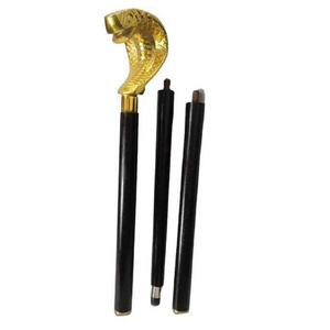 Antique Cobra Head Handle Cane Walking Cane Wooden Walking Stick Brass Derby Handle Designer Handle Cane Walking Stick 2023