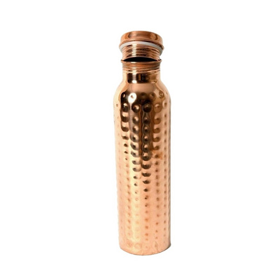 Pure Copper High Quality Hammers Style Bottle For Storage Water 1000 ml Bottle Ayurveda Benefits Copper Water Bottle Wholesale