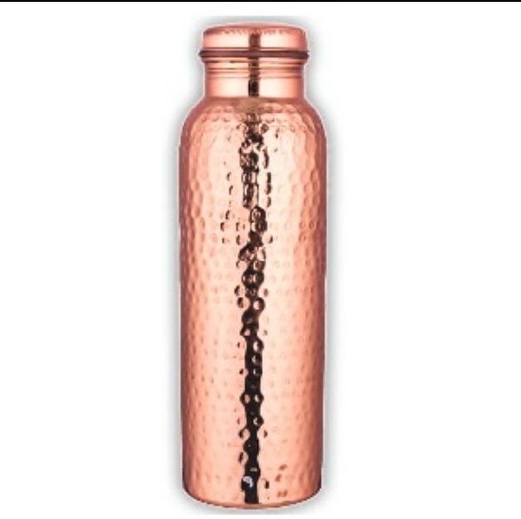 Pure Copper High Quality Hammers Style Bottle For Storage Water 1000 ml Bottle Ayurveda Benefits Copper Water Bottle Wholesale