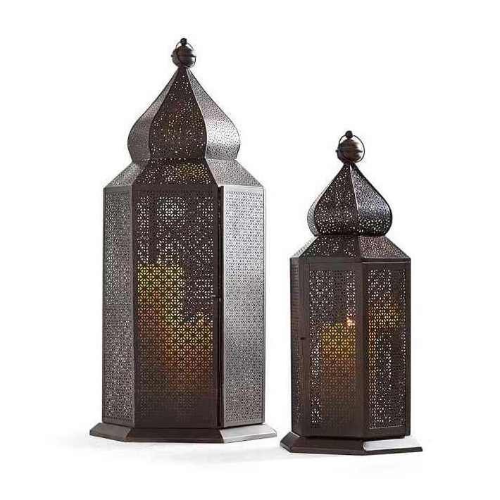 New Moroccan Lantern Home And Garden Decoration Candle Holder Silver Decorative Christmas Decoration Wholesale Moroccan Lantern