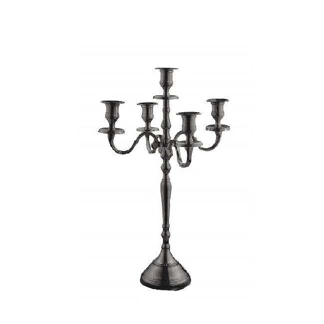 Black Crystal Candelabra, 5 Arm Candelabra Ornate Candle Holder Gothic Home Decor Victorian Halloween Decor Wholesale Price