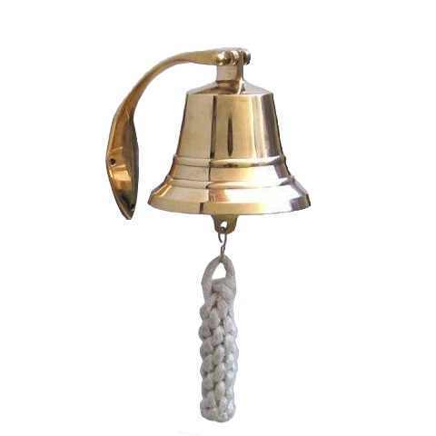 Ships Bell Polished Brass Hot Sale Metal Antique Finished Side Wall Bell For Sale Home & Hotels Rooms Wall Decoration Wholesale