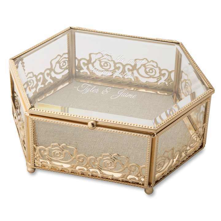 Glass Dust free Holder Dispenser for Cotton Ball Antique Decorative Box with Compartments for Pad Swab Tips Makeup Jewelry Box