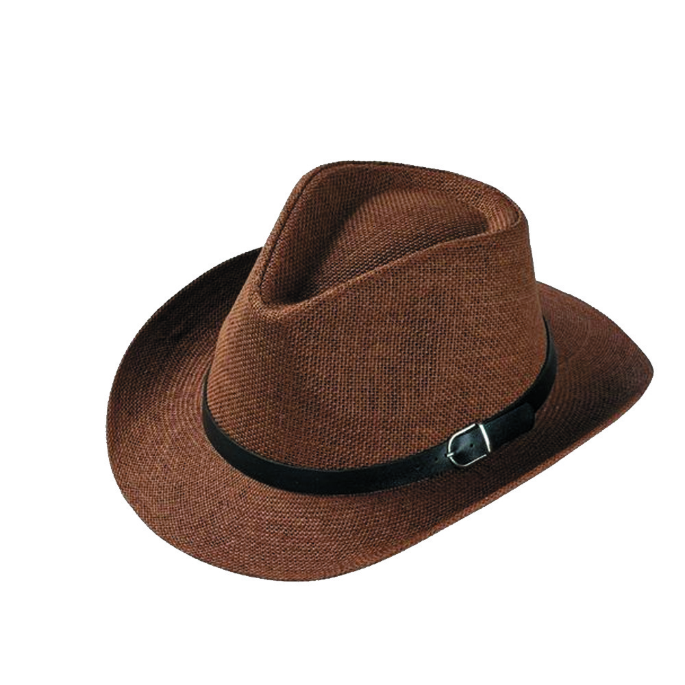 Leather Cowboy Hats Custom Vintage Style Brown Crazy Leather Outback Bush Hat Genuine Western Cowboy Hat For Men Wholesale OEM