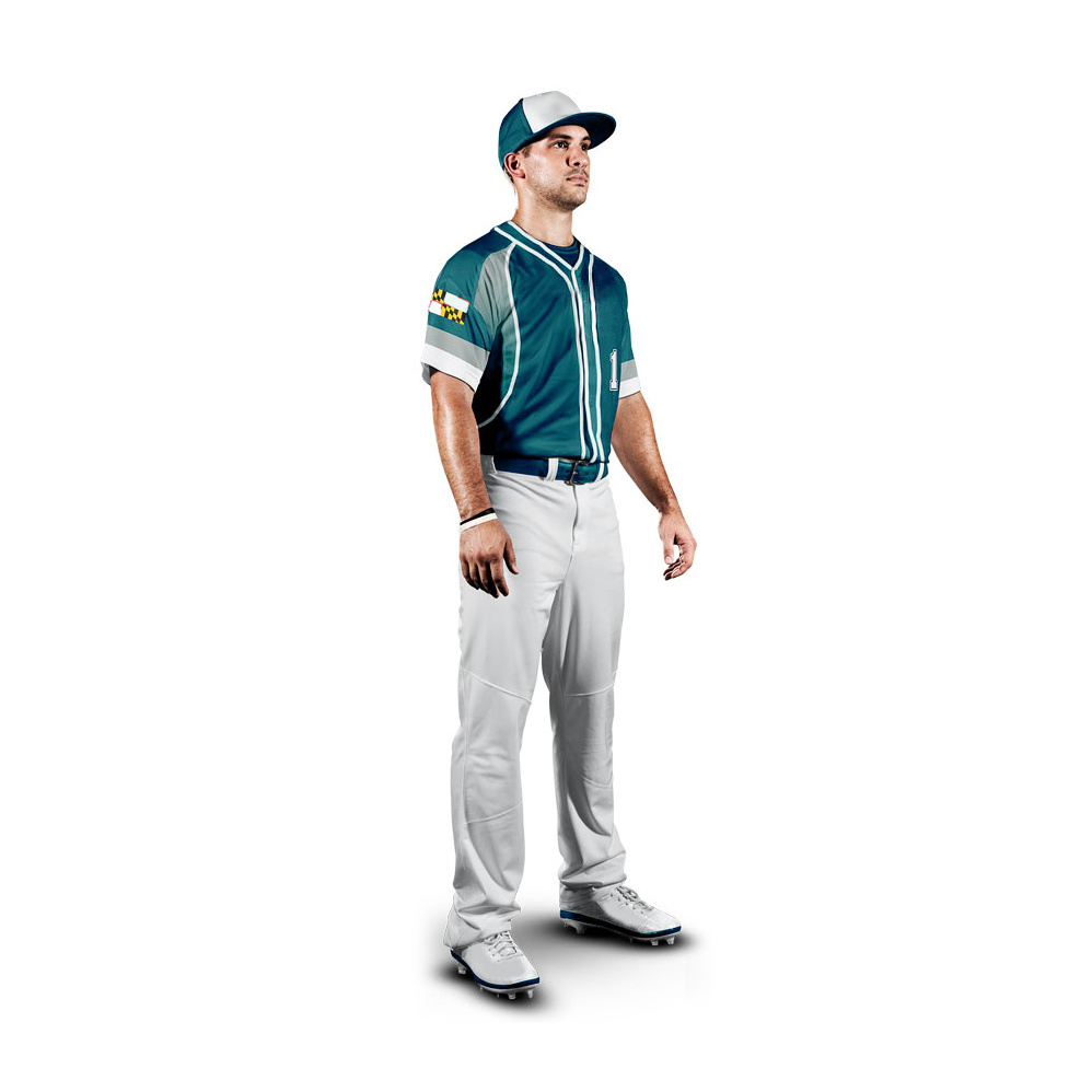 Sublimation Baseball Uniform made with Stretch Baseball High Quality Leather Men  Baseball Jersey Men