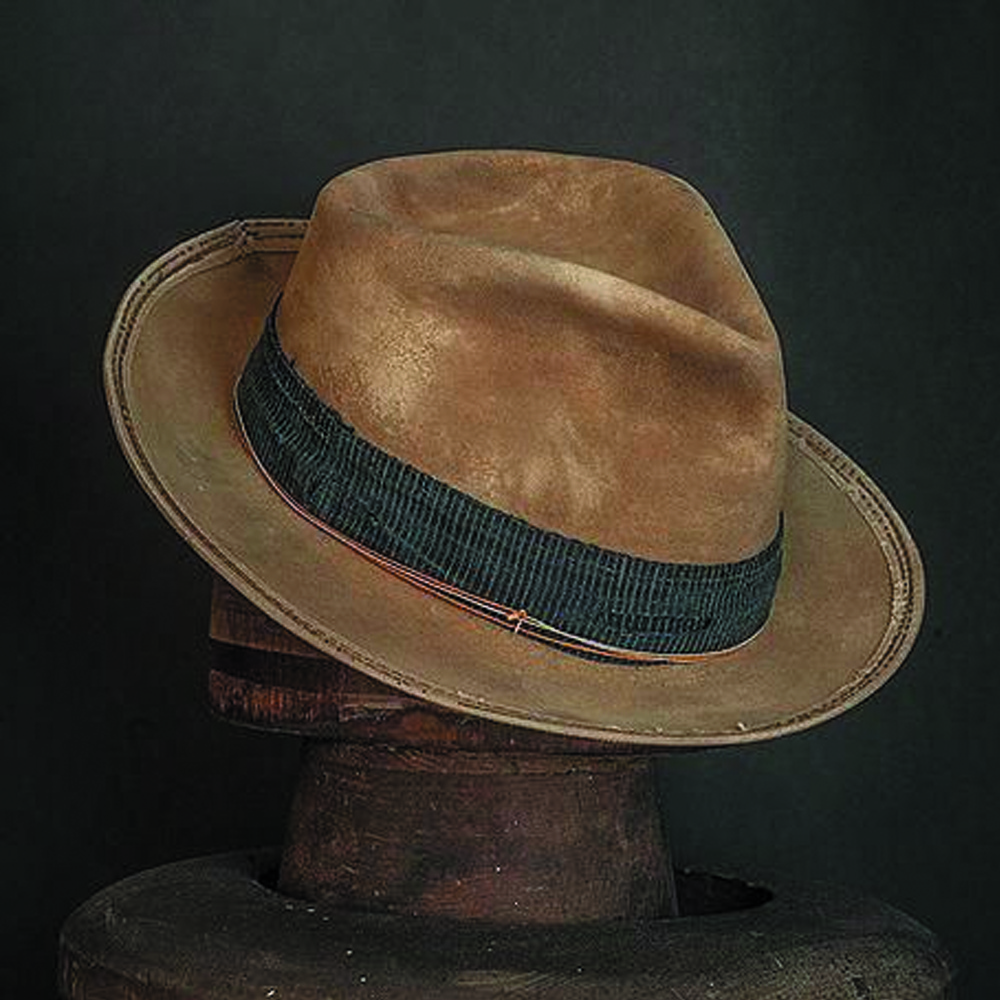 Handmade Vintage Explorer Cowboy Men's Leather Bush Hat Western Hat Country Hats With Chin Strap