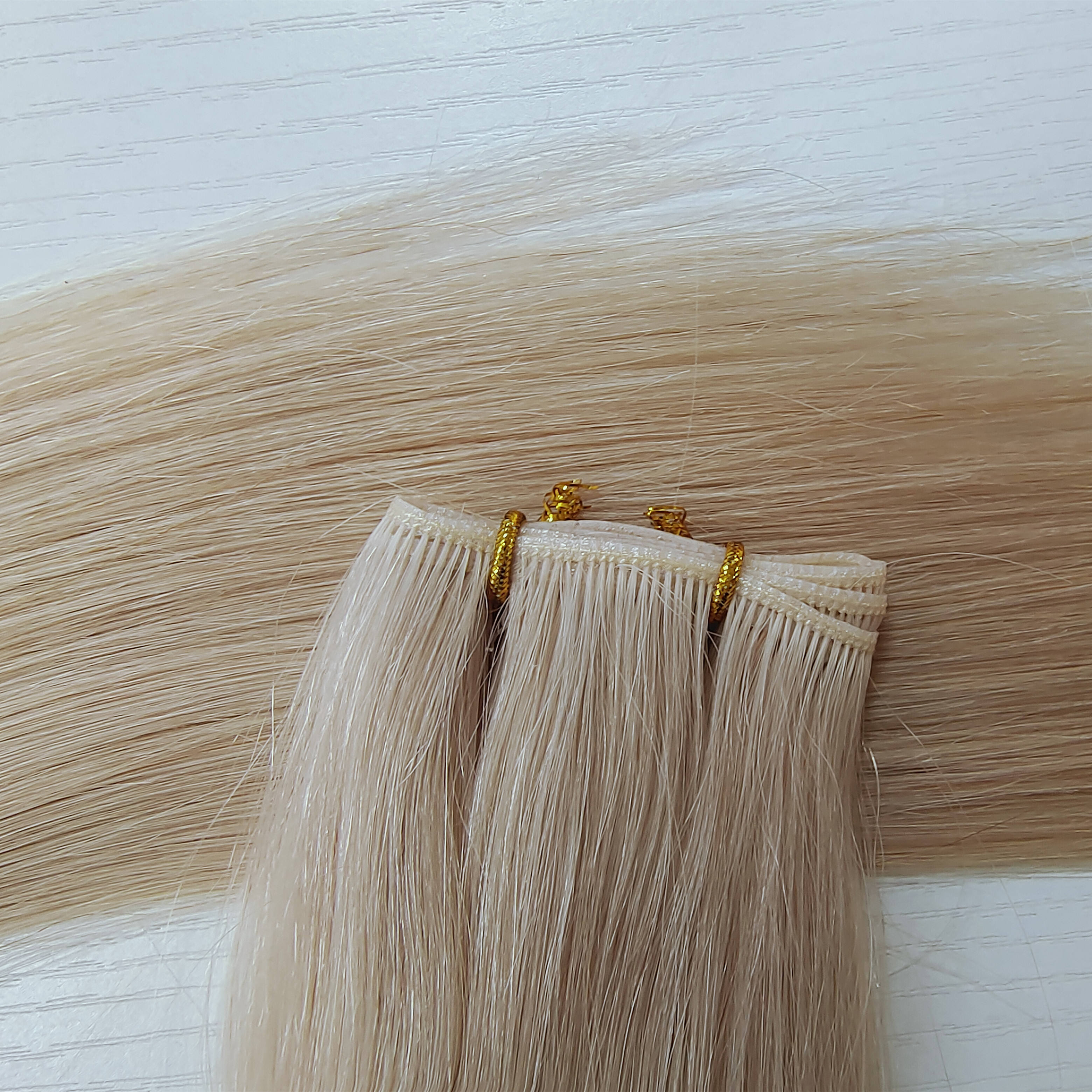 New hot sale double drawn virgin reday to ship genius weft invisible long tape pu weft human hair wefts