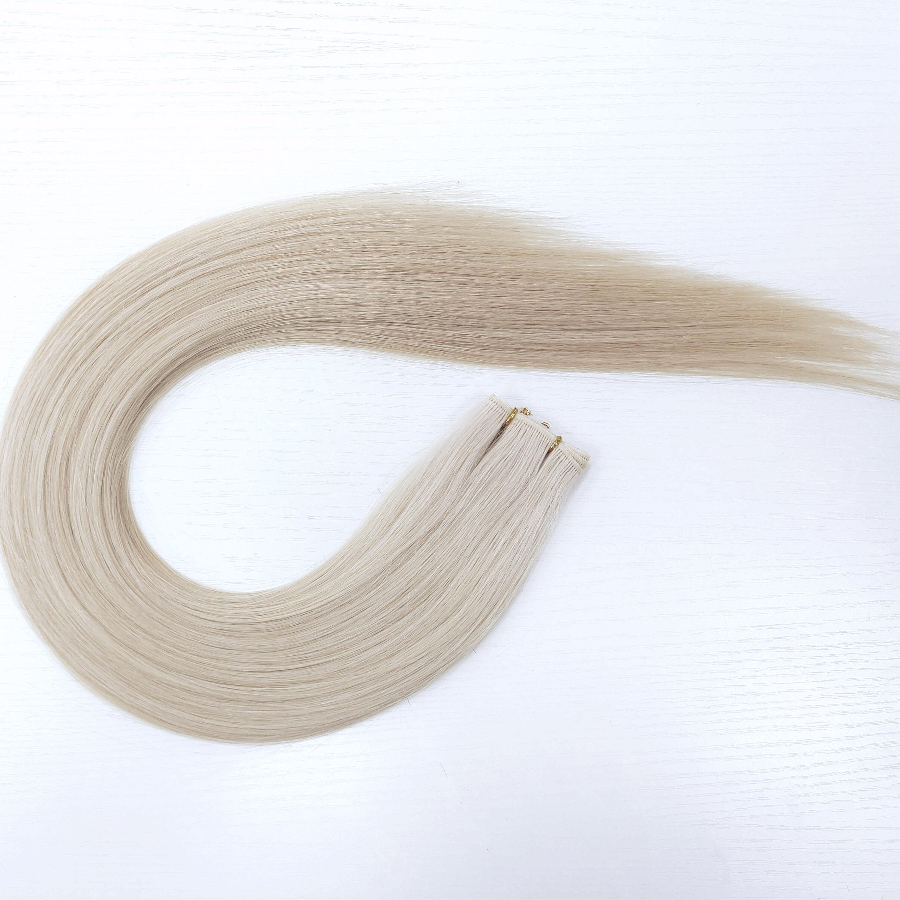 New hot sale double drawn virgin reday to ship genius weft invisible long tape pu weft human hair wefts