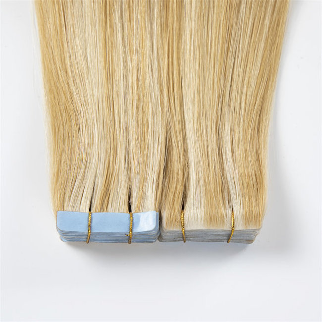 High quality invisible injected human tape in tape hair extension tangle free invisible tape in extensions