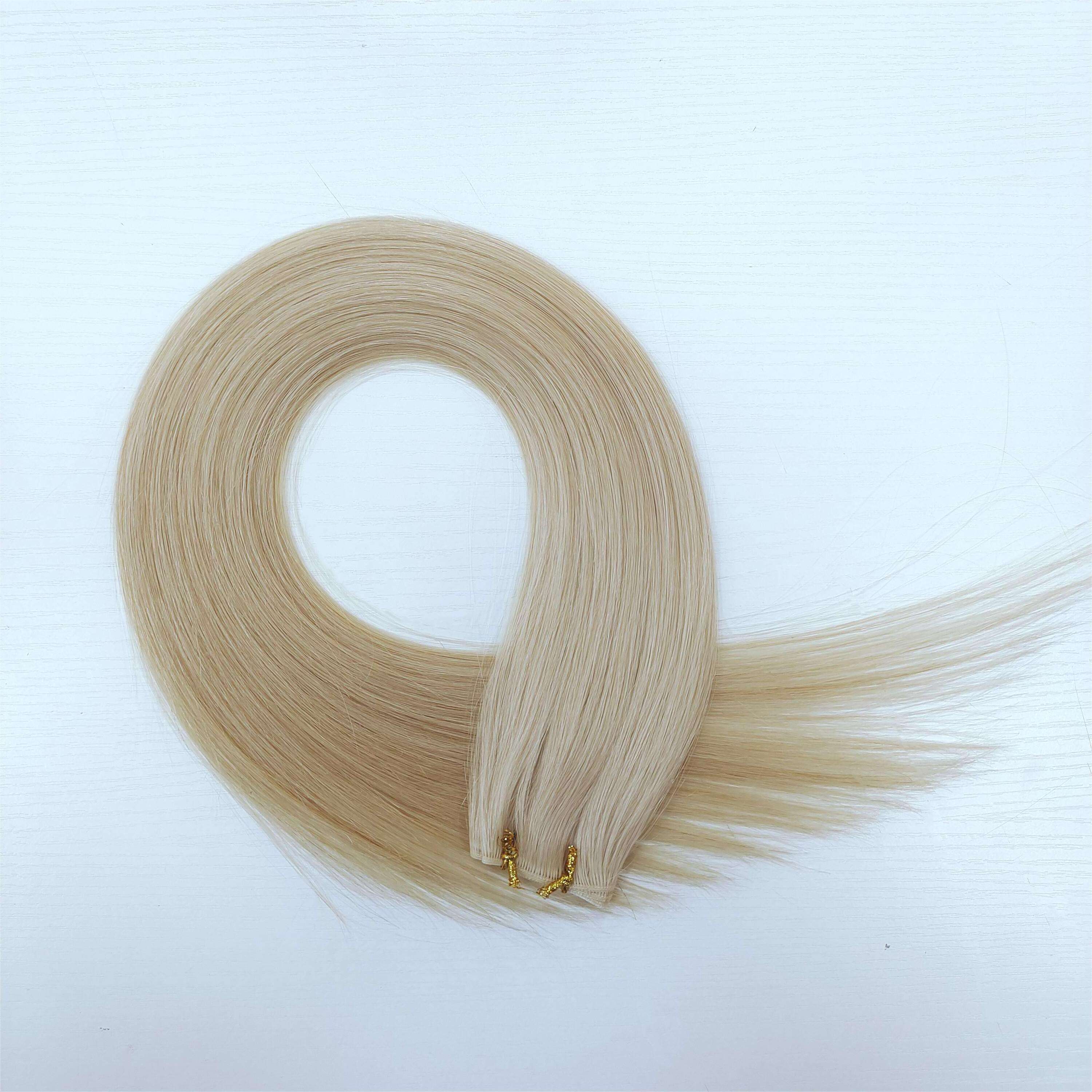 New hot sale double drawn virgin reday to ship genius weft invisible long tape pu weft human hair wefts